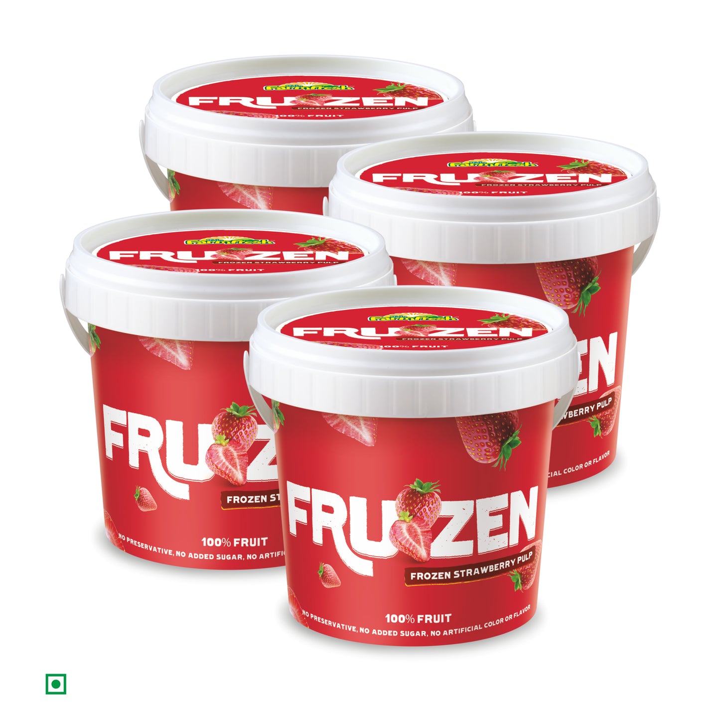 FRUZEN Strawberry Pulp|Strawberry Pulp |Natural |500g – Tub|No Added Sugar
