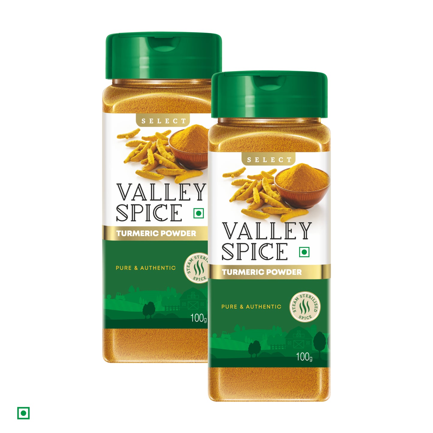 Valley Spice Turmeric Powder - 100g (Pack of 2)