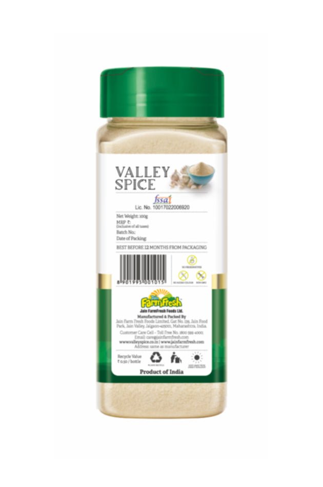 Valley Spice Garlic Powder – 100g (Pack of 2) - Jain Farm Fresh Foods Ltd