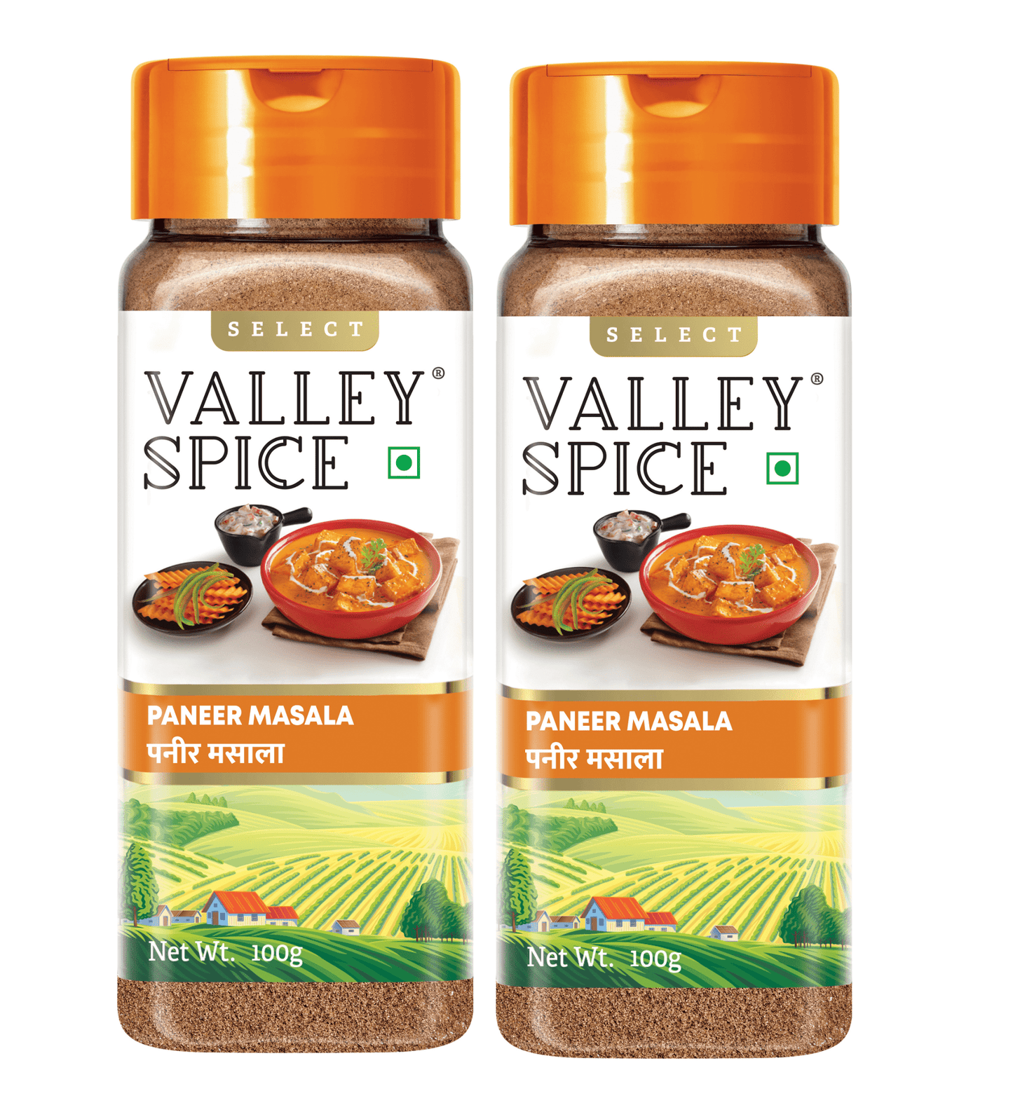 Valley Spice Paneer Masala Powder –100g (Pack of 2) |Paneer Masala Powder |Natural |100g x 2 – PET Bottle - Jain Farm Fresh Foods Ltd