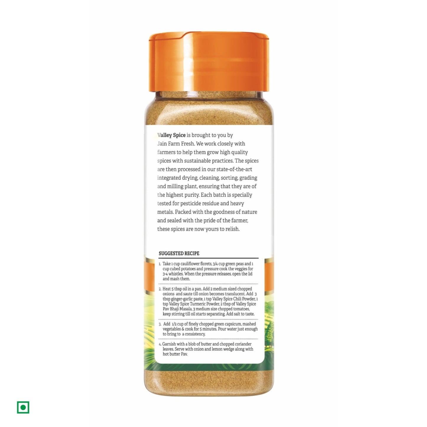 Valley Spice Pav Bhaji Masala - 100g (Pack of 2) - Jain Farm Fresh Foods Ltd