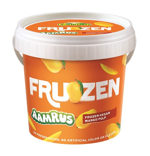 FRUZEN Frozen Kesar Mango Pulp –500g |Kesar Mango Pulp |Natural |500g – Tub