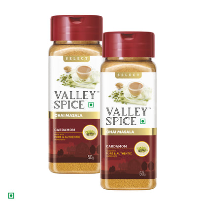 Valley Spice Cardamom Chai Masala Powder – 50g (Pack of 2)