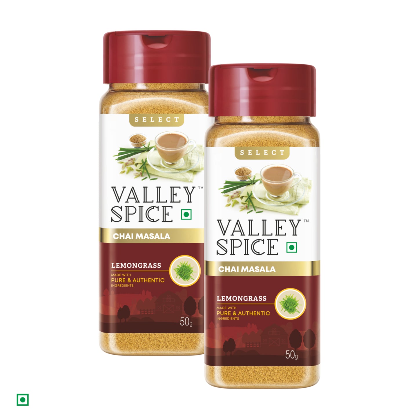 Valley Spice Lemongrass Chai Masala Powder –50g (Pack of 2)