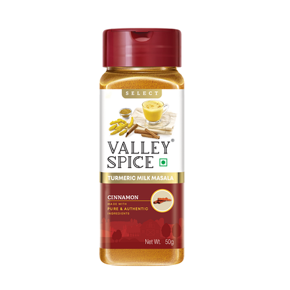 Valley Spice Turmeric Milk Masala Powder (Cinnamon) – 50g (Pack of 2)