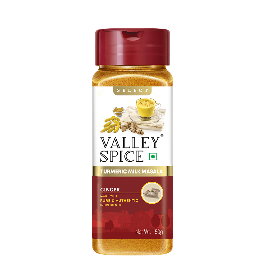 Valley Spice Turmeric Milk Masala Powder (Ginger) –50g (Pack of 2)