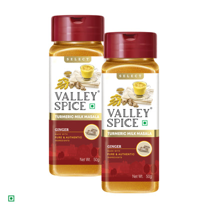 Valley Spice Turmeric Milk Masala Powder (Ginger) –50g (Pack of 2)