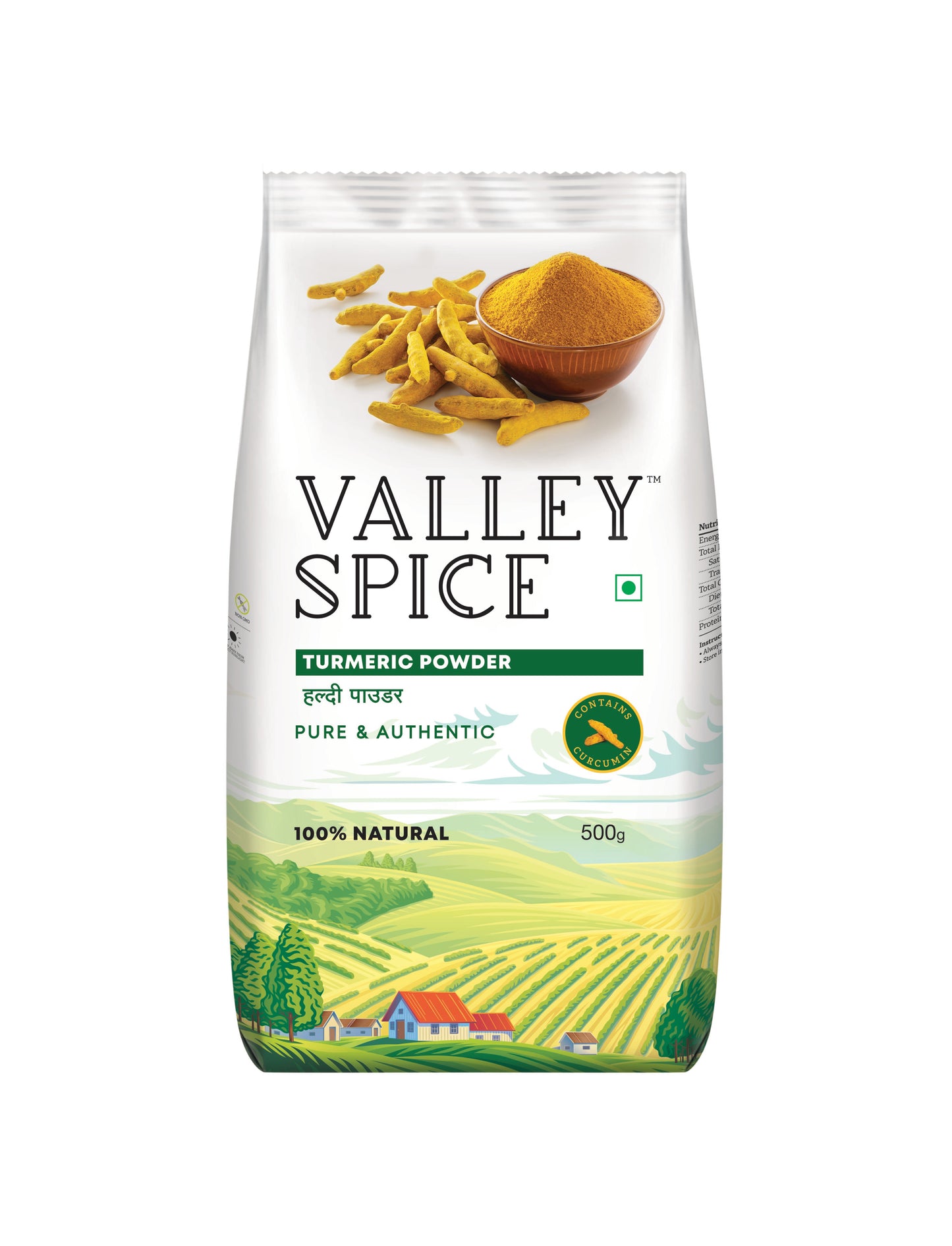 Valley Spice Turmeric Powder –500g (Pack of 2) |Turmeric Powder |Natural |Standee Pack