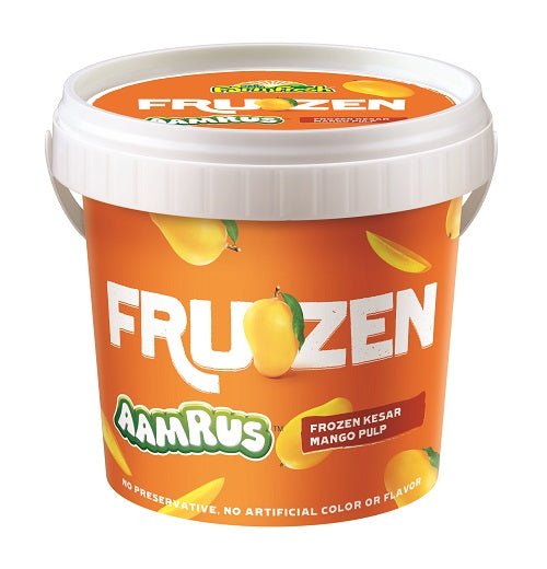 FRUZEN Frozen Kesar Mango Pulp –500g |Kesar Mango Pulp |Natural |500g – Tub - Jain Farm Fresh Foods Ltd