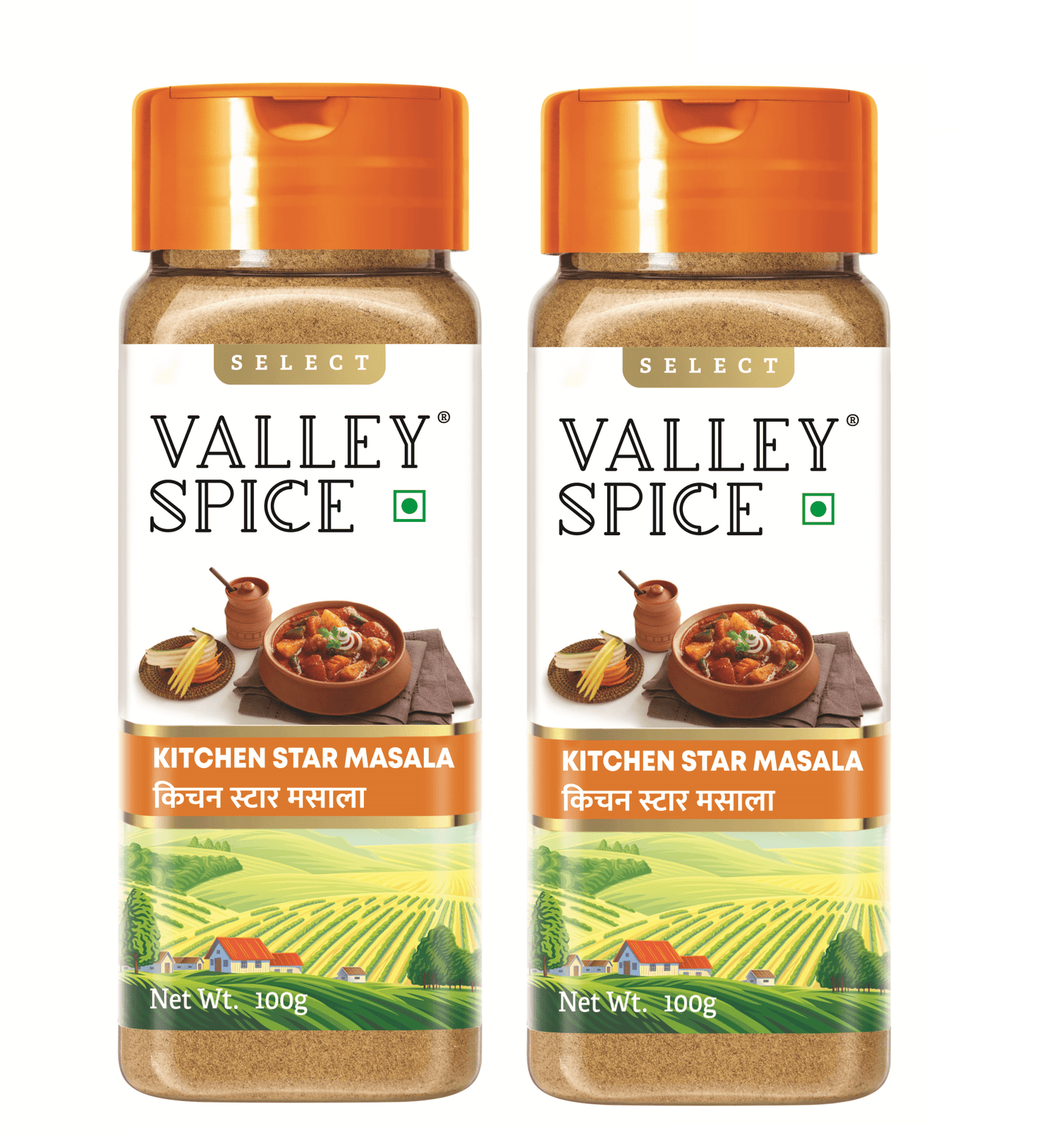 Valley Spice Kitchen Star Masala Powder –100g (Pack of 2) |Kitchen Star Masala Powder |Natural |100g x 2 – PET Bottle - Jain Farm Fresh Foods Ltd