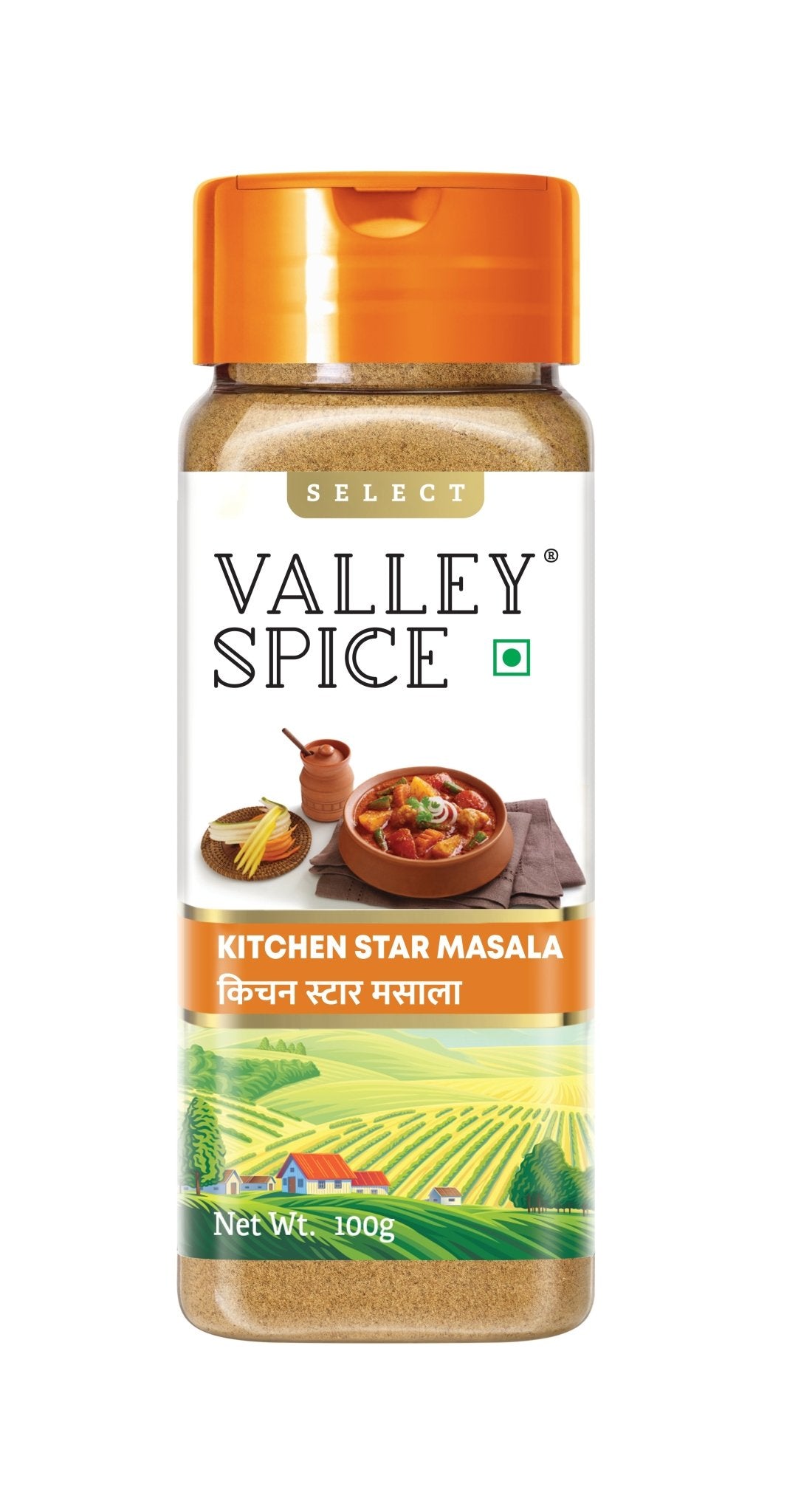 Valley Spice Kitchen Star Masala Powder –100g (Pack of 2) |Kitchen Star Masala Powder |Natural |100g x 2 – PET Bottle - Jain Farm Fresh Foods Ltd