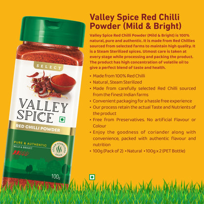 Valley Spice Red Chilli Powder (Mild & Bright) - Jain Farm Fresh Foods Ltd